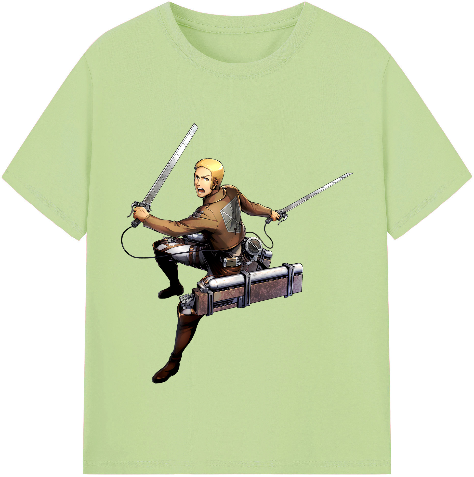 （画像用） 進撃の巨人 ライナー・ブラウン Attack on Titan Reiner Braun 綿100％半袖Tシャツ（フロントプリント）